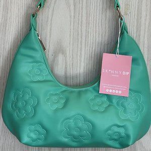 SKINNYDIP LONDON Gerri Green Shoulder Hobo Bag in Green color - NWT